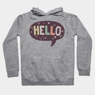 Hello Speech Bubble Typography Hoodie